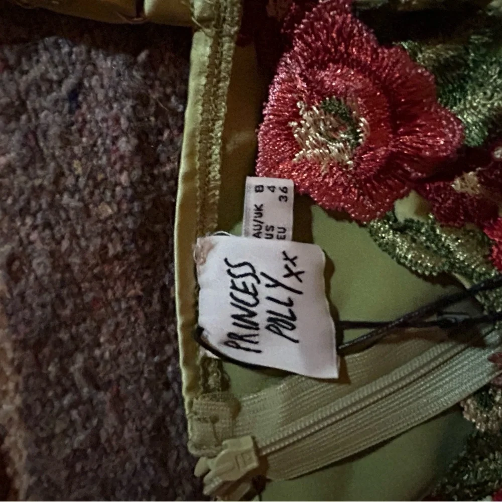 Princess Polly Green Floral Mini Dress - Picture 6 of 6